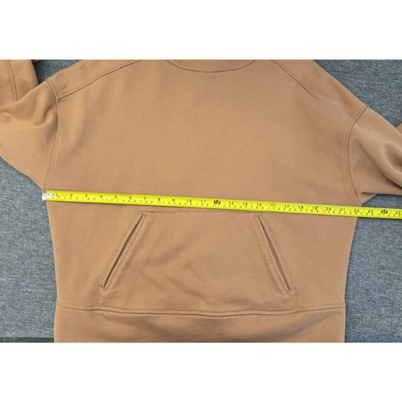 Alo Yoga Brown Henna Oversize Low Key Hoodie Kangaroo Wide Sleeve Sz S (Flaw) - Picture 4 of 7